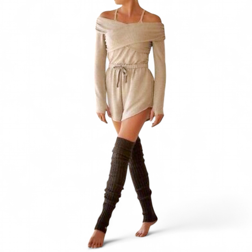 Free People Movement Love Spell Soft‎ Knit One Piece Athleisure Romper NWT Sz M